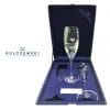 Set De 2 Copas Flauta Premium Bormioli De Cristal Grabadas En Caja De Lujo