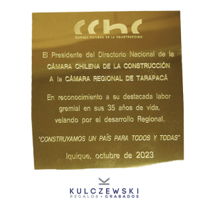 Placa de Bronce CCHC